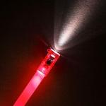 Life Gear Red Glow Stick Flashlight with Whistle