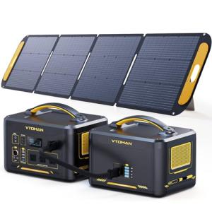 VTOMAN 2376Wh Portable Power Station with Solar Panel