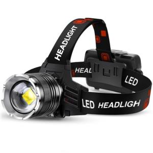 Super Bright Rechargeable LED Headlamp with Zoom