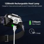 Rechargeable LED Headlamps - 2 Pack, 5 Modes