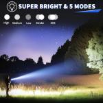 3-Pack High Lumens Rechargeable Tactical Flashlights