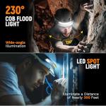EGUKU Rechargeable LED Headlamp with 5 Bright Modes
