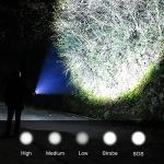 XURLEQ Rechargeable Tactical LED Flashlight - 5 Modes