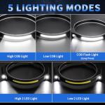 Rechargeable 5-Pack LED Headlamps with Motion Sensor
