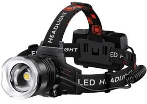Rechargeable 9000mAh LED Headlamp with 12 Modes