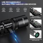 Rechargeable LED Flashlight with 5 Modes