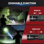 Rechargeable LED Flashlight with 5 Modes