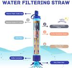 Portable Personal Water Filter Straw - 5 Pack