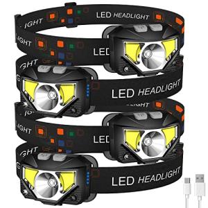 Ultra Bright Rechargeable LED Headlamp 4-Pack