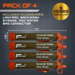 GunZee Portable Personal Water Filter Straw Pack