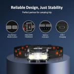 Rechargeable Bright Headlamp with Motion Sensor, 2-Pack