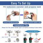 Portable Backpacking Stove with Butane Adapter