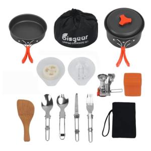 Bisgear 16-Piece Camping Cookware Set
