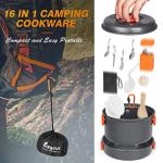 Bisgear 16-Piece Camping Cookware Set