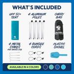 SUN NINJA Beach Tent Shelter with UPF50+ Protection, Includes Sand Shovel, Ground Pegs, Stability Poles, Outdoor Pop Up Shade Canopy for Camping, Fishing, Backyard Fun