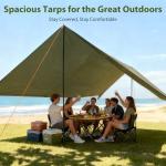 Large Waterproof Camping Tent Tarp for Outdoor Use