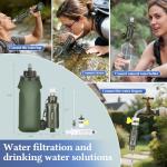 Timain Portable Water Filter Straw - 2 Pack