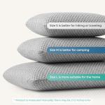 Memory Foam Camping Travel Pillow - Light Grey