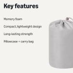 Memory Foam Camping Pillow with Washable Cover