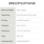 Nemo Fillo Camping and Backpacking Pillow - Black Pearl