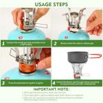 KUBQLIG Portable Camping Stove with Piezo Ignition