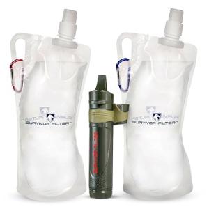 Survivor Filter Squeeze Kit with Collapsible Bottles