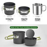 Odoland 8-Piece Camping Cookware Set with Stove