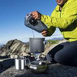 Odoland 8-Piece Camping Cookware Set with Stove