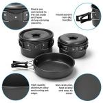 Odoland 15-Piece Lightweight Camping Cookware Set