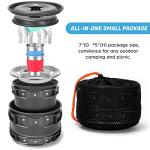 Odoland 15-Piece Lightweight Camping Cookware Set