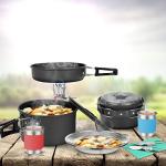 Odoland 15-Piece Lightweight Camping Cookware Set