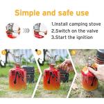Etekcity Ultralight Backpacking Camping Stove - Orange
