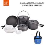 Bulin 13-Piece Nonstick Camping Cookware Set