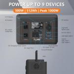 ALLWEI 500W Solar Power Generator and Panel