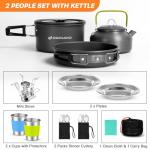 Odoland 16-Piece Camping Cookware and Stove Set
