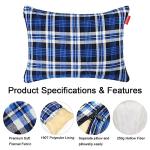 Lightweight Compressible Camping Pillow with Flannel Cover