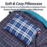 Lightweight Compressible Camping Pillow with Flannel Cover