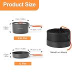 Odoland Lightweight Camping Cookware Set for 1-2