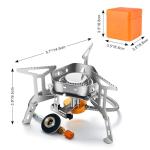 Odoland Windproof Camp Stove with Carry Case