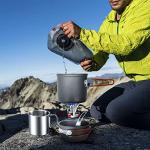 Odoland 8-Piece Camping Cookware Set with Stove