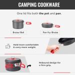 Lightweight Camping Cookware Set with Carry Bag