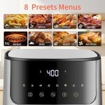 Compact 5-Quart Air Fryer with 8 Presets
