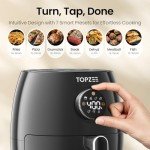 Compact 2.1QT Air Fryer with 4 Cooking Functions