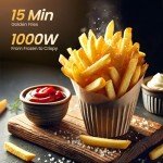 Compact 2.1QT Air Fryer with 4 Cooking Functions