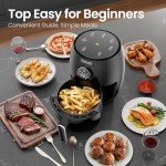 Compact 2.1QT Air Fryer with 4 Cooking Functions