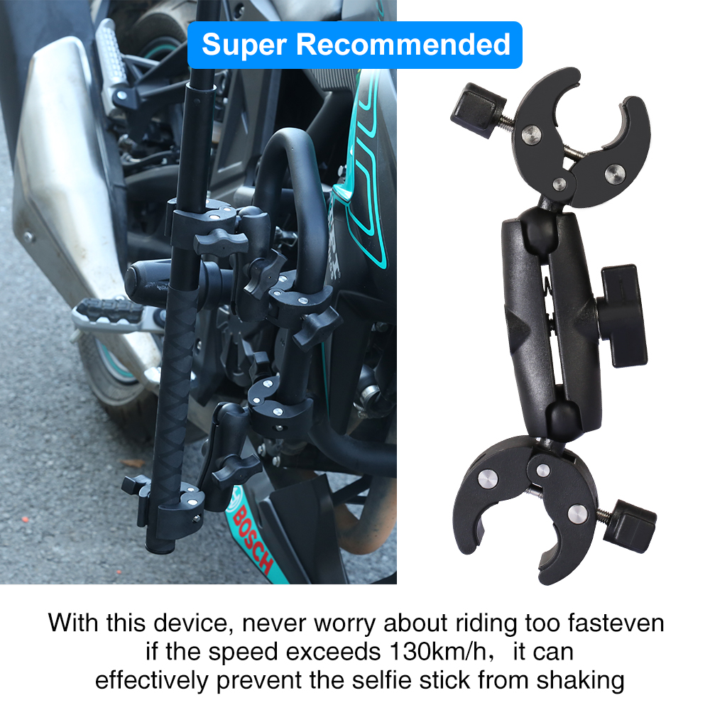 Motorcycle Bicycle Double Clip Bracket for Canon Cameras