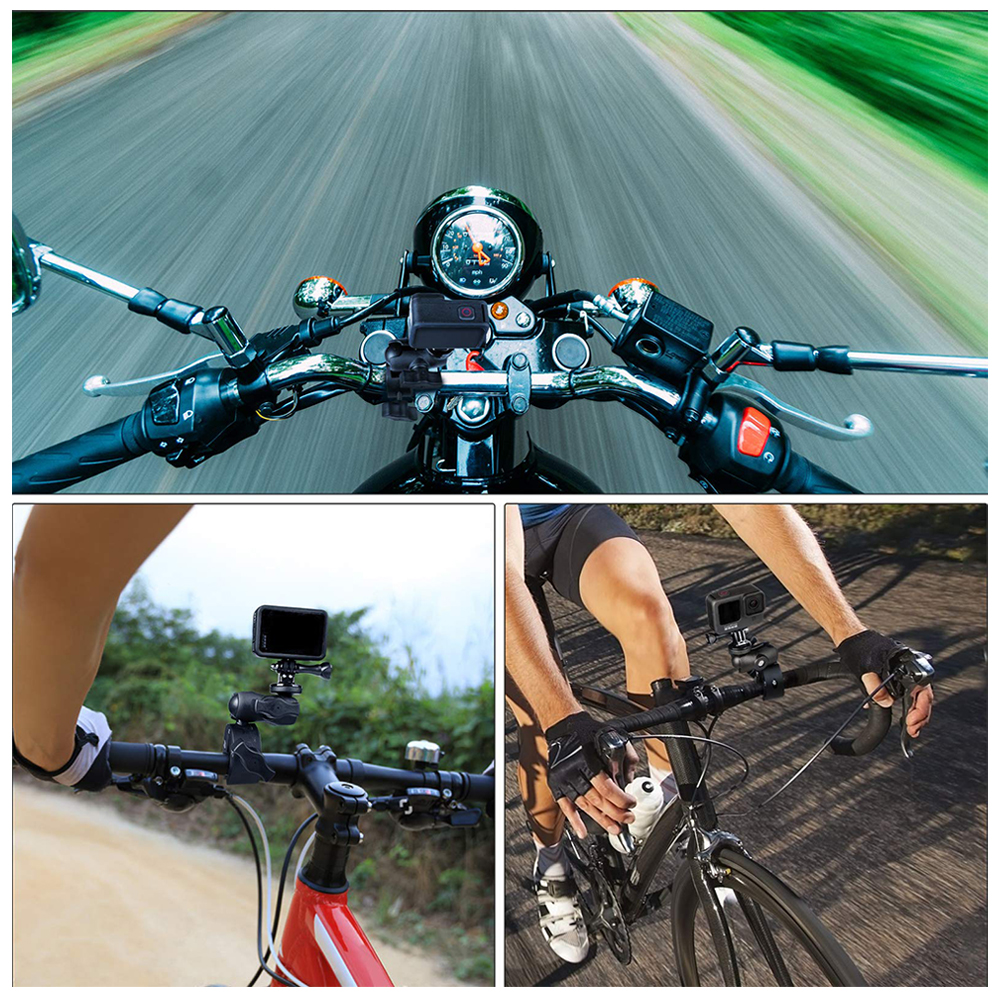 Motorcycle Bicycle Double Clip Bracket for Canon Cameras