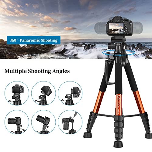 Lightweight 74" Camera Tripod for DSLR/SLR