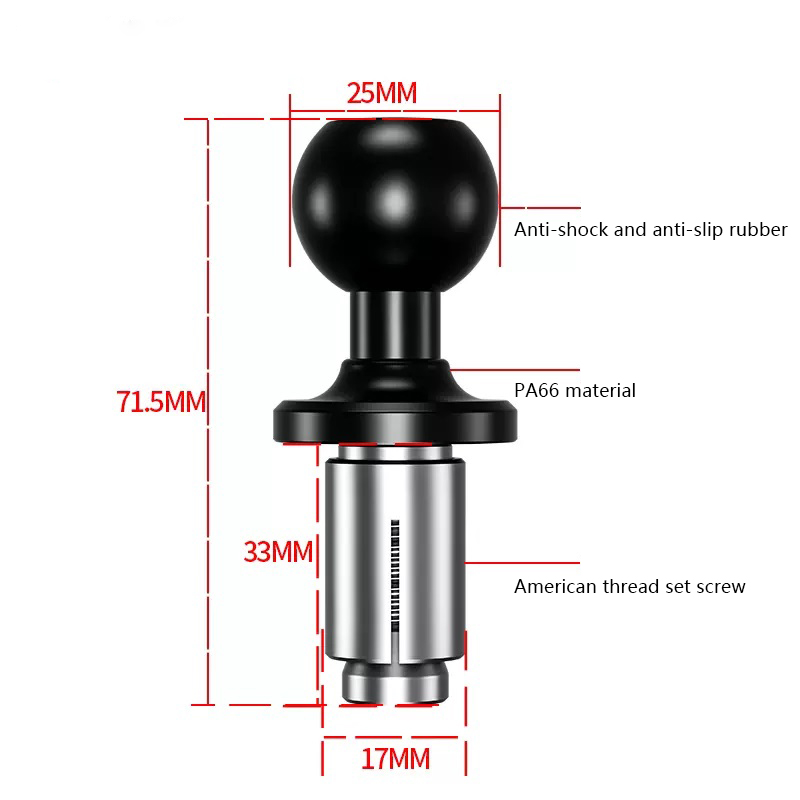 Canon Photography 1" Ball Head Mount for Action Cameras
