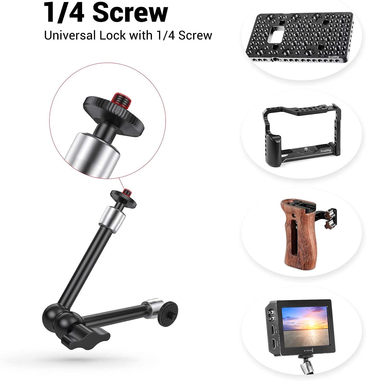 SmallRig 9.5" Articulating Rosette Arm for Canon DSLR